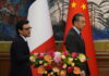 MNE chinês diz “apreciar” decisão de França de recusar reduzir comércio com China