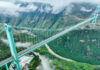 China bate novo recorde com ponte suspensa a 625 metros em Guizhou