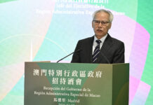 Sam Hou Fai quer dar “novo fôlego” à “amizade tradicional e profunda” entre Macau e Espanha